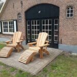 Eiken tuinstoelen 5 cm dik