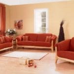 Grenen, beuken of elzen houten bankstel