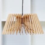 Scandinavische houten tafellamp