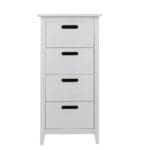 Wit gelakt houten ladekast met 4 laden